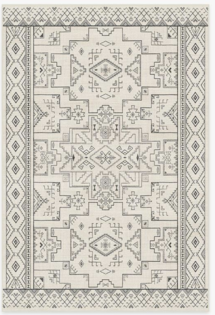 Online Designer Dining Room Leelu Black & White Rug