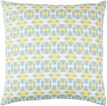 Online Designer Combined Living/Dining Lina Pillow in Aqua & Butter design by Elle Decor