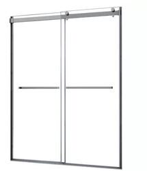 Online Designer Bathroom Miseno Drift Double Roller Door 5/16" Clear Glass Frame