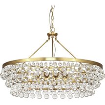 Online Designer Bedroom Bling 6-Light Crystal Chandelier (BRASS OR DEEP PATINA BRONZE)