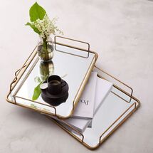 Online Designer Dining Room Fishs Eddy Gilded Cafe Mirror Tray