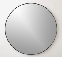 Online Designer Bathroom CODY ROUND MATTE BLACK WALL MIRROR 36"