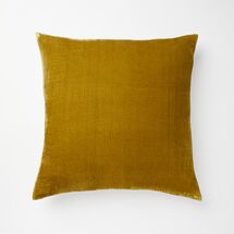 Online Designer Living Room Lush Velvet Pillow Cover, 20"X20",  Wasabi