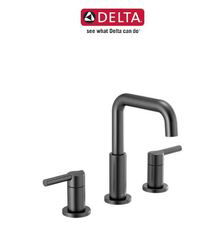 Online Designer Bathroom Delta Nicoli 1.2 GPM Widespread Bathroom Faucet with Push Pop-Up Drain Assembly