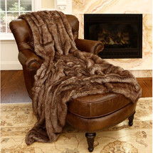 Online Designer Bedroom Coyote Faux Fur Throw