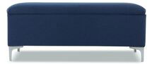 Online Designer Bedroom Serina Flip Top Storage Bench, Dark Sapphire Blue