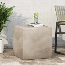 Online Designer Patio Mandalay Concrete Outdoor Side Table