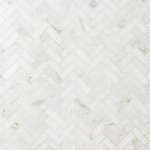 Online Designer Living Room Alaska White 1x3" Herringbone Polished Marble Mosaic Tile