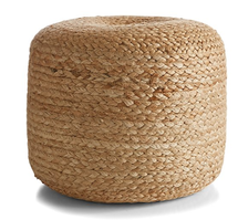 Online Designer Other Alvaro Braided Jute Natural 16"x14" Pouf