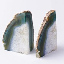 Online Designer Combined Living/Dining Agate Bookends