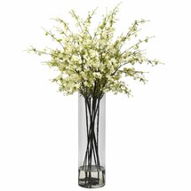 Online Designer Living Room Giant Cherry Blossom Floral Arrangement in Vase