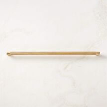 Online Designer Kitchen 18" Nicolo Knurled Unlacquered Brass Appliance Pull