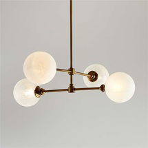 Online Designer Bedroom Bouldin Salt Blasted Glass Chandelier Light
