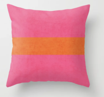 Online Designer Bedroom hot pink and orange classic Throw Pillow