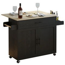 Online Designer Kitchen 47.25'' Wide Rolling Kitchen Island