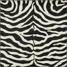 Online Designer Bedroom Cole Animal Inspirations Wild Creme Zebra Black Area Rug