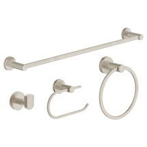 Online Designer Bathroom 35AC4BUNDLESTN Dia Wall-Mounted 4 Piece Bathroom Hardware Set