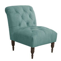 Online Designer Studio Regal Velvet Tufted Side Chair by Skyline Furniture