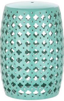 Online Designer Studio Lacey Light Blue Garden Stool