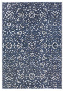 Online Designer Combined Living/Dining Kraatz Summer Vines Navy/Ivory Indoor/Outdoor Area Rug