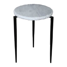 Online Designer Living Room White Marble Accent Table