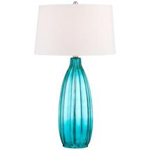 Online Designer Living Room Stella Blue Fluted Glass Table Lamp