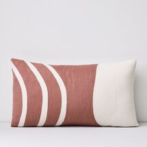 Online Designer Home/Small Office Crewel Rounded Pillow Cover