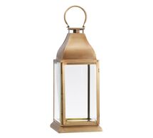 Online Designer Living Room CHESTER BRUSHED BRASS LANTERN