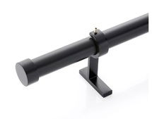 Online Designer Living Room CB Matte Black End Cap and Curtain Rod Set 48"-88"