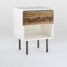 Online Designer Bedroom Reclaimed Wood + Lacquer Nightstand