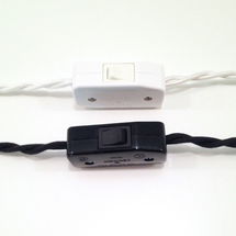 Online Designer Bedroom Black In-Line Switch for Cords