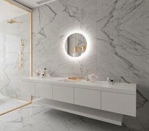 Online Designer Bathroom DIMMABLE BACKLIT LED MIRROR ROUND 24 X 24