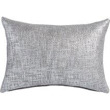 Online Designer Living Room glitterati silver pillow with feather-down insert
