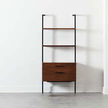 Online Designer Bedroom HELIX 70" WALNUT BOOKCASE WITH 2 DRAWERS