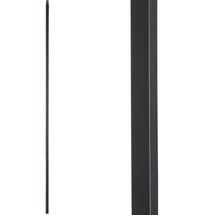 Online Designer Hallway/Entry Aalto Modern 44 in. x 0.5 in. Satin Black Plain Square Bar Solid Wrought Iron Baluster