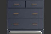 Online Designer Bedroom Kids Parke Navy Blue 4-Drawer Chest