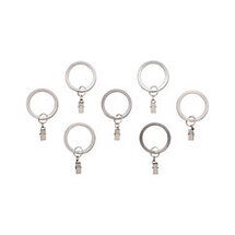 Online Designer Combined Living/Dining  Set of 7 Matte Silver Curtain Rings