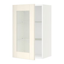 Online Designer Kitchen SEKTION Wall cabinet, white, Grimslöv off-white