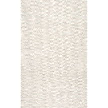 Online Designer Bedroom Textures Cable Chunky White Area Rug