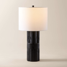 Online Designer Bedroom Walden Black Acacia Wood Table Lamp Tall
