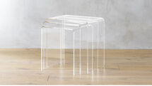 Online Designer Studio 3-Piece Peekaboo Acrylic Nesting Tables