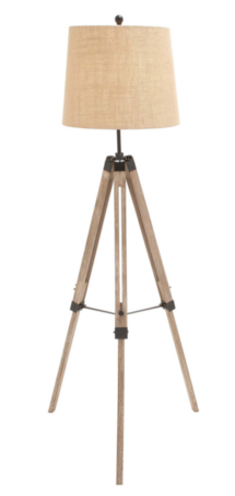 Online Designer Bedroom The Elegant Wood Metal Tripod Floor Lamp 