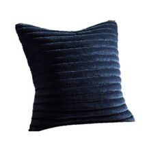 Online Designer Bedroom 18" CHANNELED NAVY VELVET PILLOW WITH FEATHER-DOWN INSERT