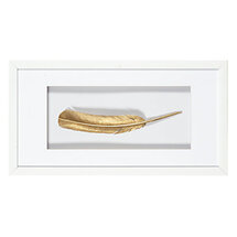 Online Designer Living Room Gold Feather Shadowbox