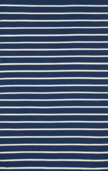 Online Designer Bedroom Sorrento Pinstripe Navy Indoor/Outdoor Area Rug 