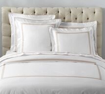 Online Designer Bedroom MORGAN 400-THREAD-COUNT ORGANIC DUVET COVER -  Simply Taupe