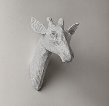 Online Designer Kids Room papier-mâché giraffe head