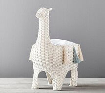 Online Designer Nursery Llama Shaped Wicker Storage