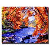 Online Designer Home/Small Office "Vermont River" by David Lloyd Glover Painting Print on Canvas by Trademark Art