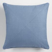 Online Designer Combined Living/Dining Periwinkle Blue Herringbone Cotton Throw Pillow